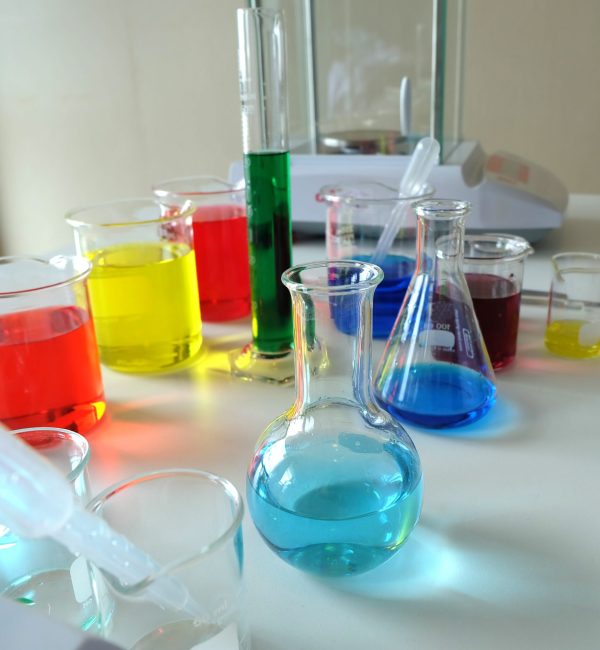 researching in laboratory